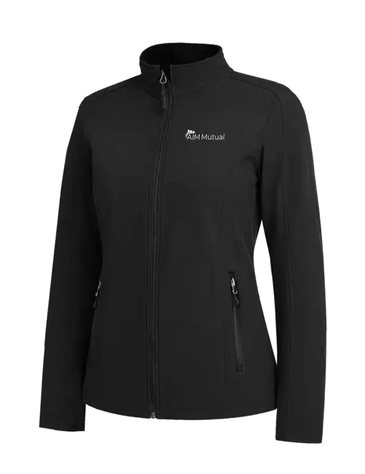 Black Womens Core Soft Shell Jacket w/A.I.M. Mutual Logo