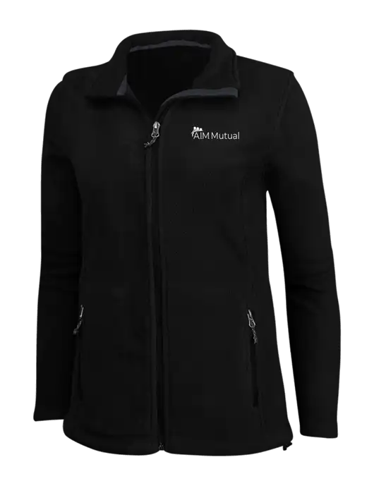 Womens Black Fleece Jacket w/A.I.M. Mutual Logo