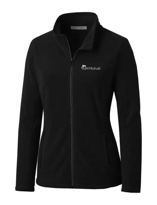 Black Womens Microfleece Jacket w/A.I.M. Mutual Logo