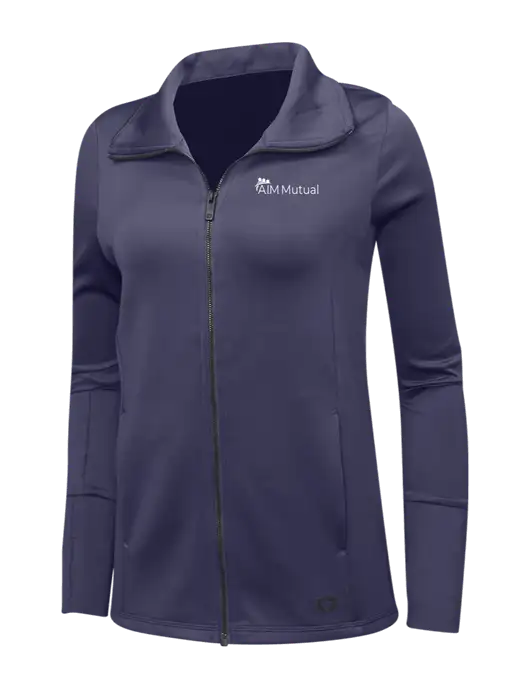 OGIO Navy Womens Endurance Modern Performance Full-Zip w/A.I.M. Mutual Logo