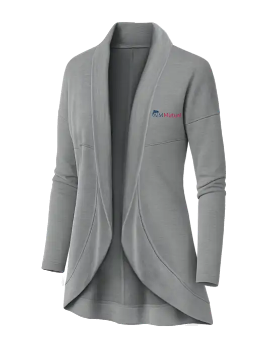 OGIO Light Grey Heather Womens Luuma Cocoon Fleece w/A.I.M. Mutual Logo
