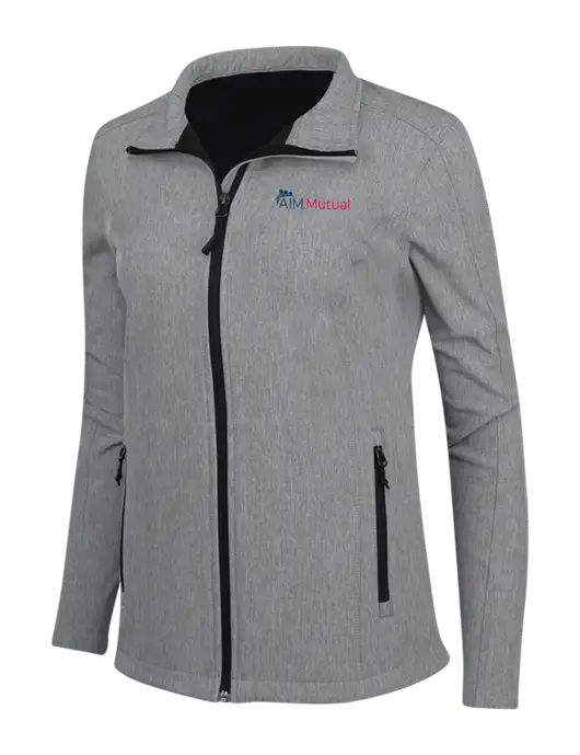 Medium Grey Heather Womens Core Soft Shell Jacket w/A.I.M. Mutual Logo