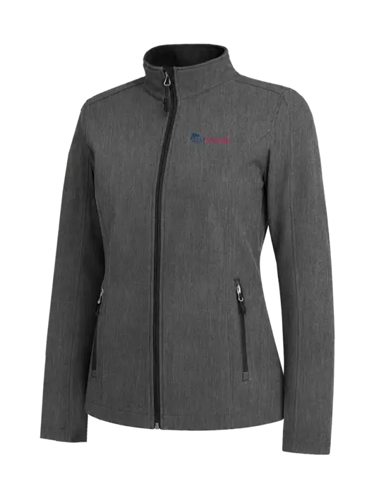 Medium Grey Heather Womens Core Soft Shell Jacket w/A.I.M. Mutual Logo