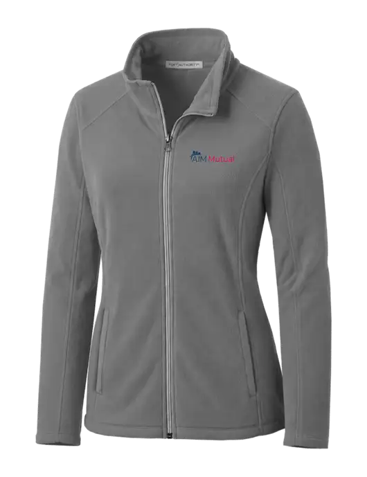 Medium Grey Womens Microfleece Jacket w/A.I.M. Mutual Logo