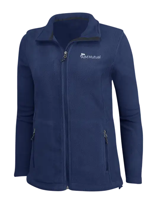 Womens Navy Fleece Jacket w/A.I.M. Mutual Logo