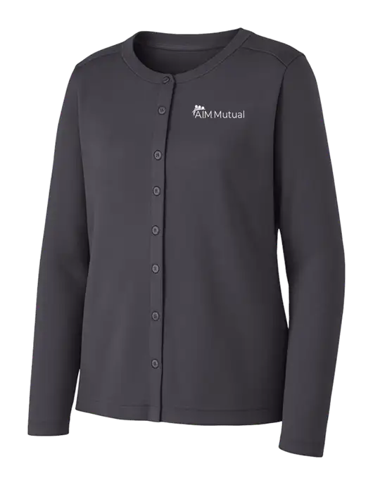 Grey Smoke Womens Concept Stretch Button-Front Cardigan Sweater w/A.I.M. Mutual Logo