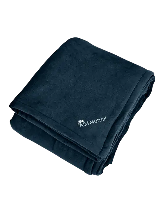 Mountain Lodge Navy Eclipse Blanket w/A.I.M. Mutual Logo
