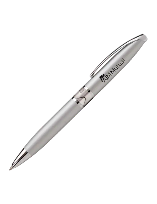 Illusion Silver Pen - Black Ink w/A.I.M. Mutual Insurance Logo