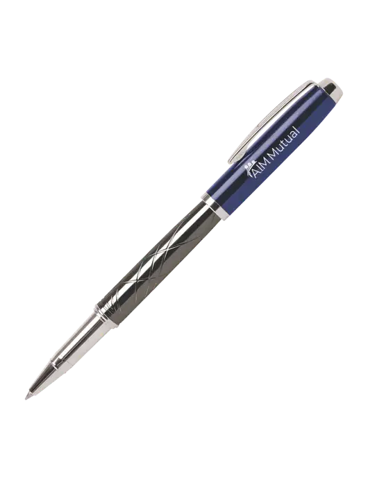 Modernist Blue Rollerball Pen - Black Ink w/A.I.M. Mutual Insurance Logo