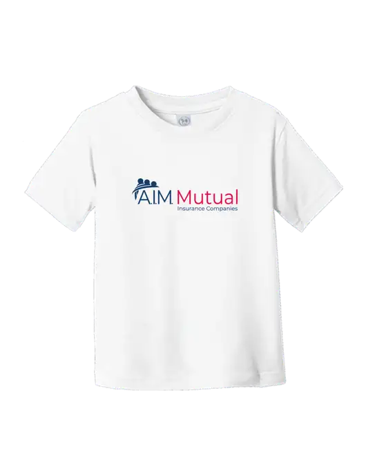 Rabbit Skins White Toddler Fine Jersey Tee w/A.I.M. Mutual Logo