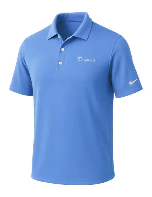 NIKE Carolina Blue Dri-Fit Micro Pique Polo w/A.I.M. Mutual Logo