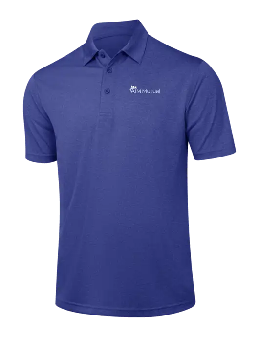 Dark Royal Heather Contender Polo w/A.I.M. Mutual Logo
