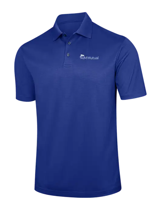 Dark Royal Blue Performance Fine Jacquard Polo w/A.I.M. Mutual Logo