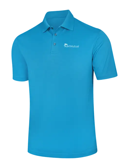 Carolina Blue Performance Fine Jacquard Polo w/A.I.M. Mutual Logo