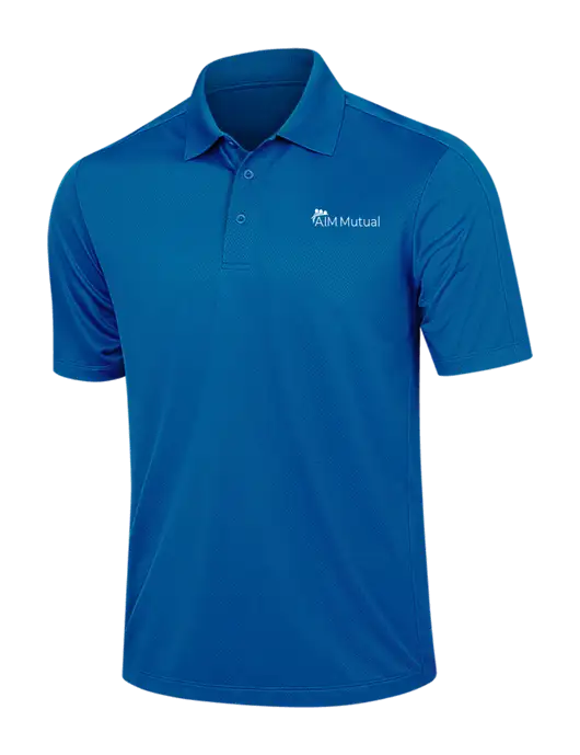 Dark Royal Blue Diamond Textured Jacquard Polo w/A.I.M. Mutual Logo