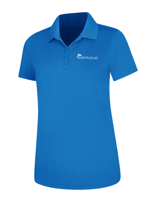 Light Royal Blue Womens Dry Zone UV Mesh Polo w/A.I.M. Mutual Logo