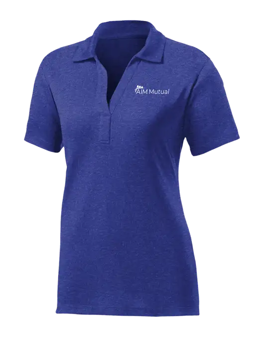 Womens Dark Royal Heather Contender Polo w/A.I.M. Mutual Logo